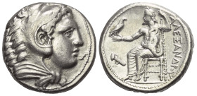 Königreich Makedonien. Alexander III. der Große (336 - 323 v. Chr.).

 Tetradrachme (Silber). Ca. 323 - 320 v. Chr. Amphipolis.
Vs: Kopf des jugend...