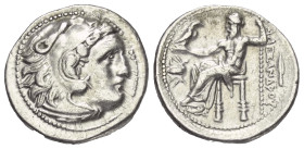 Königreich Makedonien. Alexander III. der Große (336 - 323 v. Chr.).

 Drachme (Silber). Ca. 323 - 319 v. Chr. Magnesia am Mäander.
Vs: Kopf des ju...