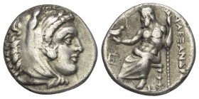 Königreich Makedonien. Alexander III. der Große (336 - 323 v. Chr.).

 Drachme (Silber). Ca. 323 - 319 v. Chr. Sardeis.
Vs: Kopf des jugendlichen H...