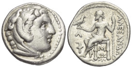 Königreich Makedonien. Alexander III. der Große (336 - 323 v. Chr.).

Tetradrachme (Silber). Ca. 307 - 297 v. Chr. Amphipolis.
Vs: Kopf des jugendl...
