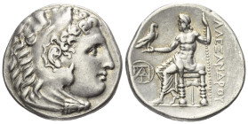 Königreich Makedonien. Alexander III. der Große (336 - 323 v. Chr.).

 Tetradrachme (Silber). Ca. 295 - 275 v. Chr. Milet.
Vs: Kopf des jugendliche...