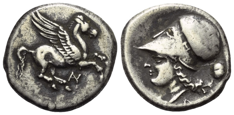 Akarnanien. Anaktorion.

 Stater (Silber). Ca. 350 - 300 v. Chr.
Vs: Pegasos ...
