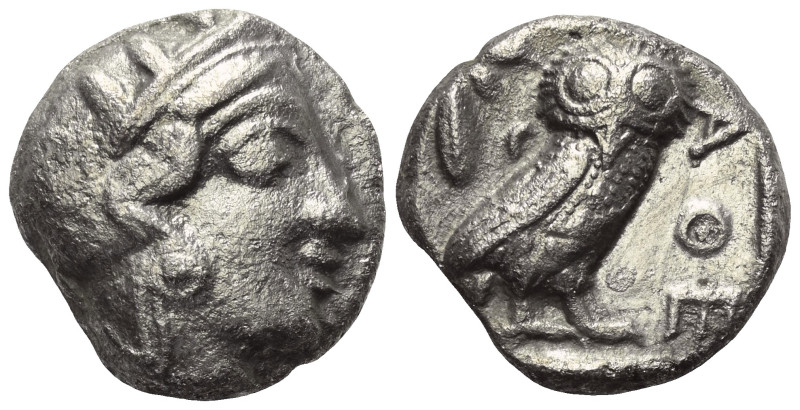 Attika. Athen.

 Tetradrachme (Silber). Ca. 454 - 404 v. Chr.
Vs: Kopf der At...