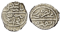 Osmanen. Bayezid II. (886 - 918 H. / 1481 - 1512).

 Akce (Silber). 886 H. Tire.
Vs: Sultan Bayezid bin Mehmed han.
Rs: Azze nasrühü düribe Tire s...