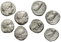 Griechische Münzen - Lots.

Athen (Attika).

Lot (4 Stück, Silber): Tetradrachmen; 5. - 3. Jhdt. v. Chr.

Sehr schön - fast sehr schön.

Verka...
