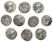 Griechische Münzen - Lots.


Verschiedene Herrscher (Königreich der Seleukiden).

Lot (10 Stück, Silber): Drachmen, 4. - 2. Jhdt. v. Chr.

Sehr...