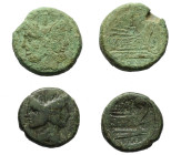 Römische Münzen - Lots. Republik.


Lot (2 Stück, Bronze): Bronzemünzen aus dem 3. und 2. Jh. v. Chr.

Fast sehr schön.

Verkauft wie besehen, ...
