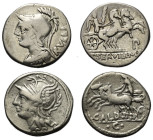 Römische Münzen - Lots. Republik.


Lot (2 Stück, Silber): Denare aus dem 2. und 1. Jhdt. v. Chr.

Sehr schön.


Verkauft wie besehen, keine R...