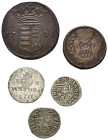 Österreich - Lots.


Gemischt mit Ungarn.
Meist Münzstätte in Siebenbürgen.

Lot (5 Stück, Kupfer (2x) / Silber (3x)): verschiedene Kleinnominal...