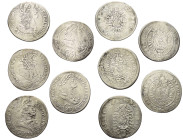 Österreich - Lots.


Habsburger bis 1806.
Leopold I. (1658 - 1705).

Lot (5 Stück, Silber): XV Kreuzer 1675 KB, 1684 KB, 1690 KB, 1695 KB und 16...