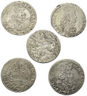 Europa - Lots.


Polen. Königreich. 
Johann II. Kasimir (1649-1668).

Lot (5 Stück, Silber):
Sechsgröscher (Szostak). 2x 1660 TT. Bydgoszcz, 16...
