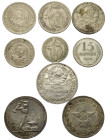 Europa - Lots.


Frühere Sowietunion.

Lot (9 Stück, meist Silber): 50 Kopeken 1922, 1 Poltinnik 1924 und 1926, 20 Kopeken 1933 (2x) und 1936, 15...