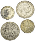 Europa - Lots.


Kaisertum Österreich (1804 - 1918) / Ungarn. 
Franz Joseph I. (1848 - 1916).

Lot (4 Stück, Silber): 5 Kronen 1900 (2x), 2 Kron...