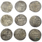 Islam - Lots.


Ayyubiden - Hauptlinie in Kairo.
Meist al-Nasir Salah ad-Din (564 - 589 H. / 1169 - 1193).

Lot (9 Stück, Silber): Dirham. Halab...