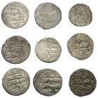 Islam - Lots.


Ayyubiden - Hauptlinie in Kairo.
al-Nasir Salah ad-Din (564 - 589 H. / 1169 - 1193).

Lot (9 Stück, Silber): Dirham. Halab, Jahr...