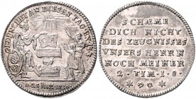Augsburg - Stadt Silberabschlag o.J. des Dukaten 1730 a.d. 2. Säkularfeier der Augsburger Konfession Whiting 360. Brozatus 1022. Schnell 199. Forster ...