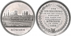 Bayern - München Zinnmedaille 1858 (v. Löwenbach) a.d. 700-Jahrfeier der Stadt 
44,8mm 35,7g st-