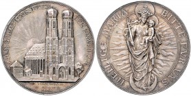 Bayern - München Silbermedaille 1894 (v. Börsch) a.d. 400-Jahrfeier der Frauenkirche Gebhardt 205. 
winz.Rf. 38,0mm 29,3g f.st