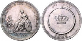 Brandenburg in den Marken - Preussen Friedrich Wilhelm III. 1797-1840 Silbermedaille 1801 (v. Stierle) a.d. 100-jährige Bestehen des Königreiches Slg....