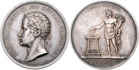 Brandenburg in den Marken - Preussen Friedrich Wilhelm III. 1797-1840 Silbermedaille 1822 (v. Loos) auf sein 25-jähriges Regierungsjubiläum 
42,1mm 2...