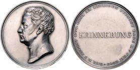 Brandenburg in den Marken - Preussen Friedrich Wilhelm III. 1797-1840 Silbermedaille 1840 (v. Brandt) auf seinen Tod 
44,9mm 50,7g vz-st