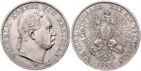 Brandenburg in den Marken - Preussen Wilhelm I. 1861-1888 Vereinstaler 1866 A Siegestaler Kahnt 389. Dav. 784. AKS 117. Thun 271. 
 ss-vz