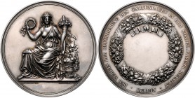 Brandenburg in den Marken - Preussen Wilhelm I. 1861-1888 Silbermedaille o.J. (v. Luerssen/Kullrich) Prämie des Vereins zur Beförderung des Gartenbaue...
