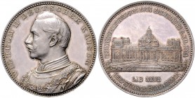 Brandenburg in den Marken - Preussen Wilhelm II. 1888-1918 Silbermedaille 1894 (v. Oertel) a.d. Einweihung des neuen Reichstagsgebäudes in Berlin, i.R...
