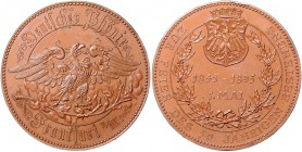 Frankfurt - Stadt Bronzemedaille 1895 50 Jahre Versicherungsgesellschaft Deutscher Phönix J.+F. 1619h. 
45,3mm 35,6g vz-st