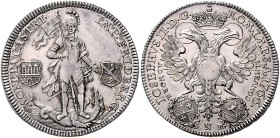 Friedberg - Reichsburg Franz Heinrich von Dalberg 1755-1777 1/2 Konventionstaler 1766 Nürnberg mit Titel Josef II. Lejeune 79. 
 f.st