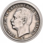 Baden Friedrich II. 1907-1918 2 Mark o.J. G Einseitige Probe der Portraitseite, mit glattem Rand, stark magnetisch J. zu 38. Schaaf - (vgl. 38G1 in Ku...