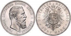 Preussen Friedrich III. 1888-1888 5 Mark 1888 A J. 99. 
 st