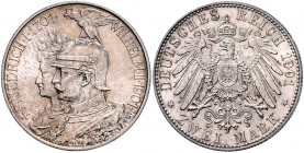 Preussen Wilhelm II. 1888-1918 2 Mark 1901 (A) Zum 200-jährigen Bestehen des Königreiches J. 105. 
 vz-st