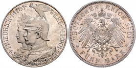 Preussen Wilhelm II. 1888-1918 5 Mark 1901 (A) Zum 200-jährigen Bestehen des Königreiches J. 106. 
 f.st