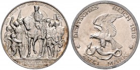 Preussen Wilhelm II. 1888-1918 2 Mark 1913 (A) Zur Jahrhundertfeier der Befreiungskriege gegen Frankreich J. 109. 
 vz-st