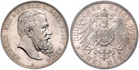 Reuss - Obergreiz Heinrich XXII. 1859-1902 2 Mark 1901 A J. 118. 
 f.st