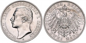Sachsen - Weimar-Eisenach Wilhelm Ernst 1901-1918 2 Mark 1901 A Zum Regierungsantritt J. 157. 
 vz-st/st