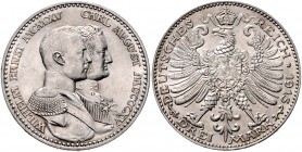 Sachsen - Weimar-Eisenach Wilhelm Ernst 1901-1918 3 Mark 1915 A Zur Jahrhundertfeier des Großherzogtums J. 163. 
 f.st
