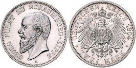 Schaumburg-Lippe Georg 1893-1911 2 Mark 1904 A J. 164. 
 st-/st