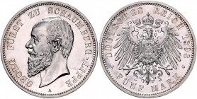 Schaumburg-Lippe Georg 1893-1911 5 Mark 1898 A J. 165. 
min.ber. PP