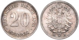 Kaiserreich Kleinmünzen 20 Pfennig 1873 D J. 5. 
 st