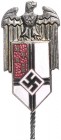 Kolonien Abzeichen o.J. Bronze Amtsträgerabzeichen des Reichskolonialbundes Hüsken 4702b. 
mit Anstecknadel, teilemailliert vz+