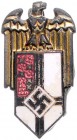 Kolonien Abzeichen o.J. Gold Amtsträgerabzeichen des Reichskolonialbundes Hüsken 4702d. 
mit intaktem Nadelsystem teilemailliert ss-vz