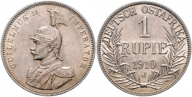Deutsch-Ostafrika 1 Rupie 1910 J J. N722. 
 vz/f.st