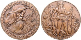 Notgeld Mitteldeutsche Städte u. Provinzen Thale am Harz Doppeltaler 1923 aus Bronze (v. Lauer) Wotan / Wilder Mann Menzel 13243 .6. Funck 537. 18b. ...