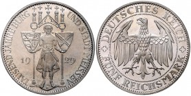 Weimarer Republik 5 Reichsmark 1929 E 1000 Jahre Burg und Stadt Meissen J. 339. 
 PP