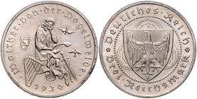 Weimarer Republik 3 Reichsmark 1930 A Zum 700. Todestag von Walther von der Vogelweide J. 344. 
 st-