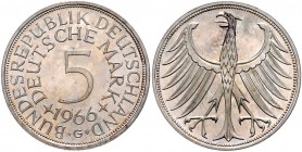 Bundesrepublik Deutschland 5 Deutsche Mark 1966 G J. 387. 
 PP