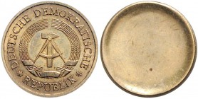 DDR 20 Pfennig o.J. Fehlprägung: Einseitig geprägt, da 2 Ronden übereinander lagen J. 1511. 
 vz