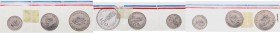 Frankreich - Kolonien Münzsatz 1966 -1967 der Monnaie de Paris Fleurs de Coins" bestehend aus 3 x 3 Stücken: Französisch Polynesien 10, 20 und 50 Fran...